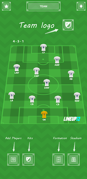 Lineup 12 - Football Lineup Builder Screenshot 0