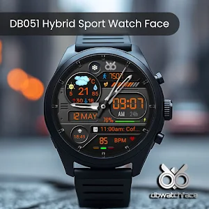 DB051 Hybrid Sport Watch Face Screenshot 1
