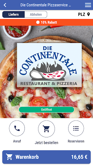 Die Continentale Pizzaservice Screenshot 0