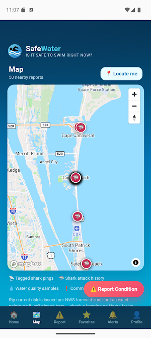 SafeWater App Screenshot 1