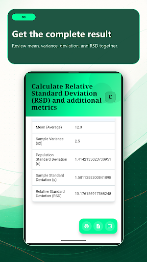 Relative Standard Deviation Screenshot 2