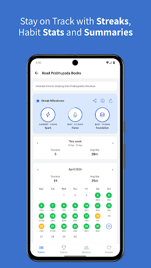 Vaishnava Habit Tracker Screenshot 3