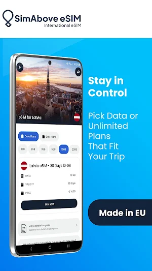 SimAbove: eSIM for Travel Screenshot 1