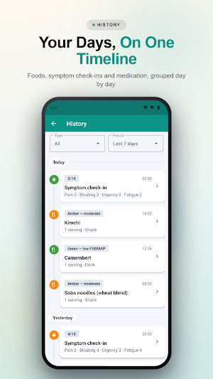 Gut Diary: IBS Food Tracker Screenshot 1