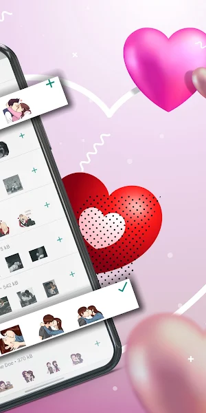 Cute couple stickers for WAStickersApp Screenshot 1
