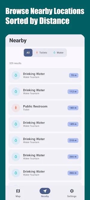 Oasis: Find Toilets & Water Screenshot 3
