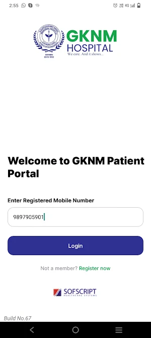 GKNM Hospital Patient Portal Screenshot 1