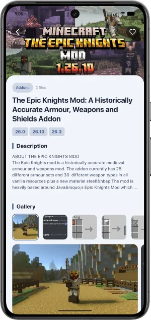 Epic Knights Mod Minecraft PE Screenshot 1