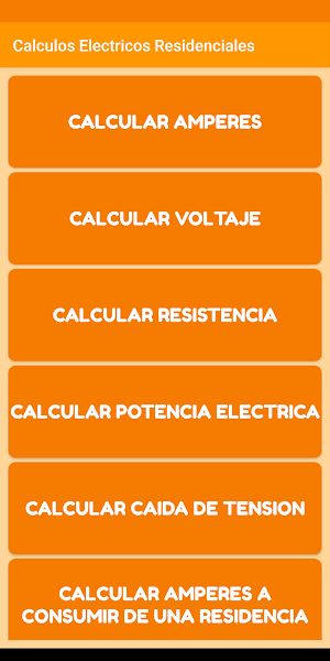 Cálculos Eléctricos Residenciales Screenshot 0