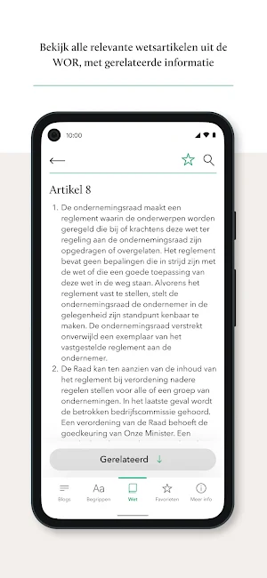WOR Wetboek OndernemingsRaad Screenshot 1