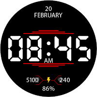Key037 Digital Watch Face