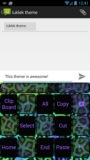 Keyboard Theme Leopard Neon Screenshot 1