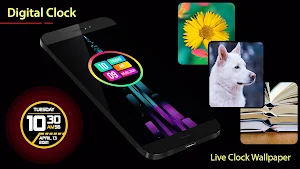 Digital Clock Wallpaper : Live Wallpaper Screenshot 0