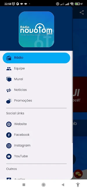 Rádio Novo Tom Web Screenshot 1