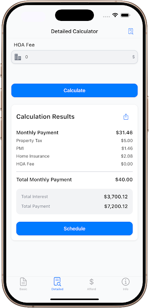 Mortgage Calculator Screenshot 0