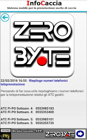 Info Caccia Screenshot 2