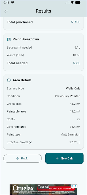 Paint Calculator Screenshot 2