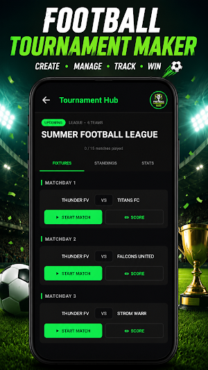 Football Tournament Maker App Screenshot 1
