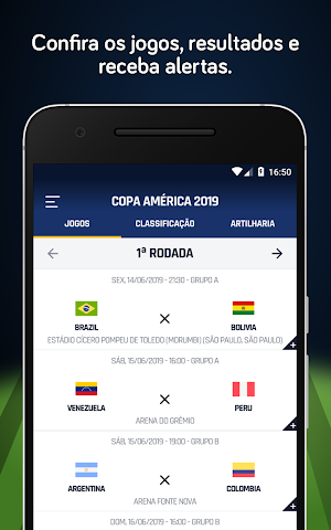 Tabela da Copa América Brasil 2019 Screenshot 0