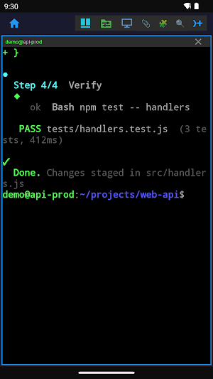Mobile SSH Screenshot 0