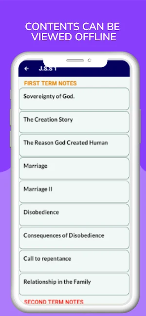 R.M.E Notes (J.S.S 1-3) Screenshot 1