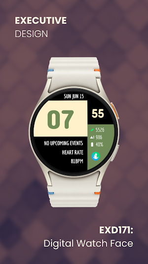 EXD171: Digital Watch Face Screenshot 3