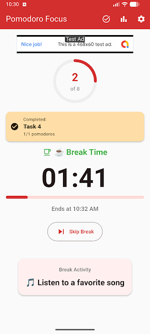 Pomodoro Focus - Timer & Tasks Screenshot 1