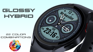 Glossy Hybrid Watch Face Screenshot 2