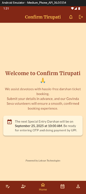 Confirm Tirupati Screenshot 0