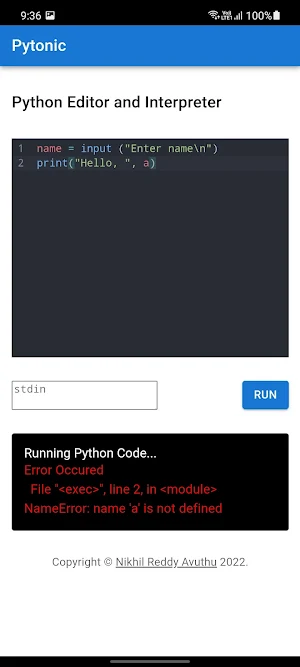 Pytonic - Python 3 Interpreter Screenshot 1