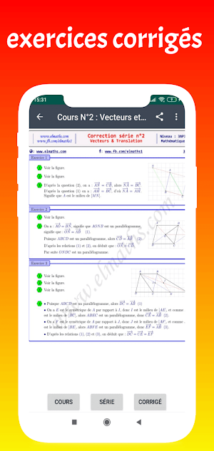 cours de maths 3eme année collège en Français Screenshot 0