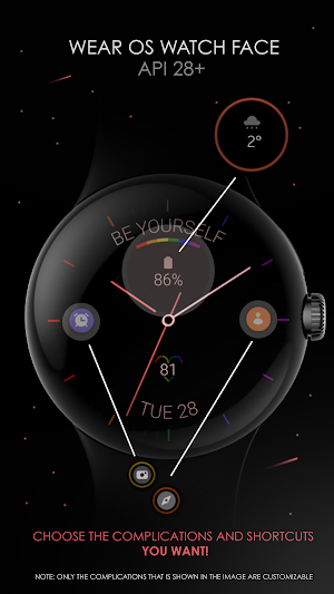 Minimal Rainbow watch face Screenshot 0