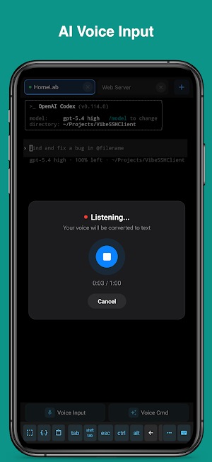 Vibe SSH – AI Terminal Screenshot 0