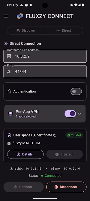 Fluxzy Connect Screenshot 2