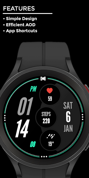 Nighty Digital 23 - watch face Screenshot 1