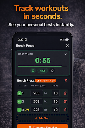 Weights Log - Gym Tracker Screenshot 0