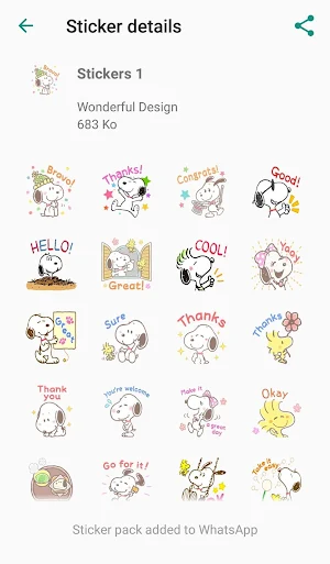 Stickers For Snooppy WAStickerApps Screenshot 2