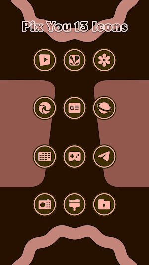 Pix You 13 Brown Icons Screenshot 2