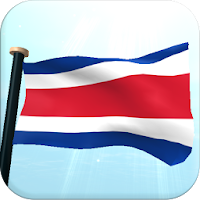 Costa Rica Flag 3D Wallpaper