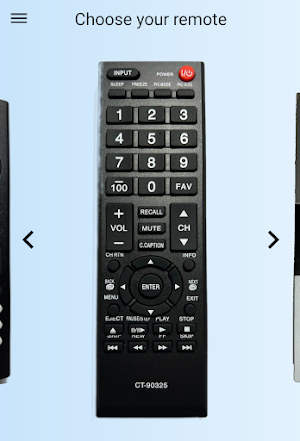TV Remote Control For TOSHIBA Screenshot 1