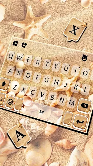 Beach Shells Holiday Keyboard Background Screenshot 2