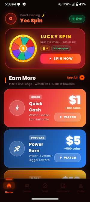 Yes Spin Screenshot 0