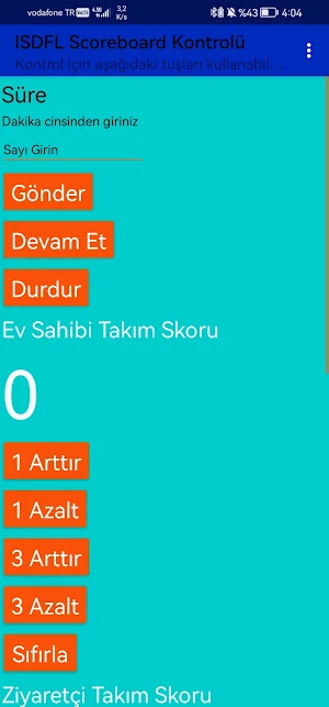 Isparta Sd Fen Skorboard Screenshot 0