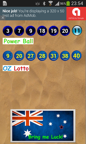 Numbers for OZLotto PowerBall Screenshot 0