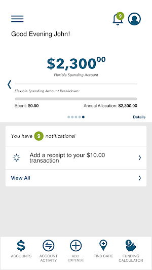 BlueSolutions Spending Screenshot 2