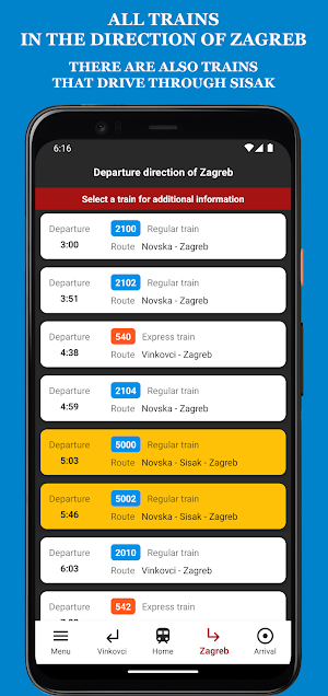 Train timetable Novska 2023 Screenshot 2
