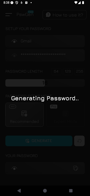 PSW Gen – Password Generator Screenshot 2