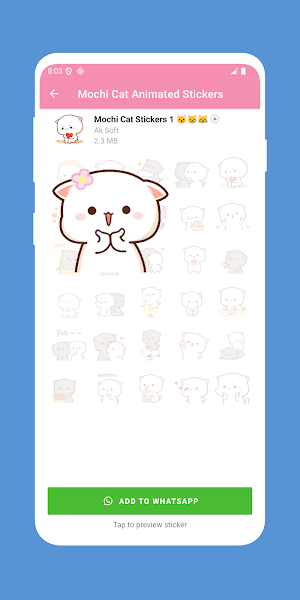 Mochi Cat Animated Stickers Screenshot 3