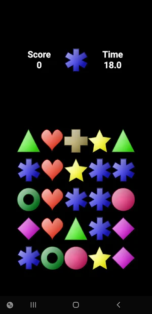 20 Second Tap the Shapes Fast Screenshot 1