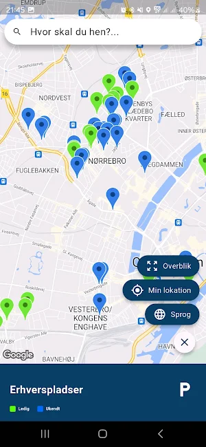 Erhvervsparkering København Screenshot 2